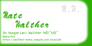 mate walther business card